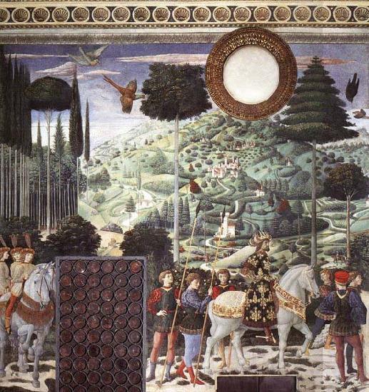 GOZZOLI, Benozzo Procession of the Middle King France oil painting art